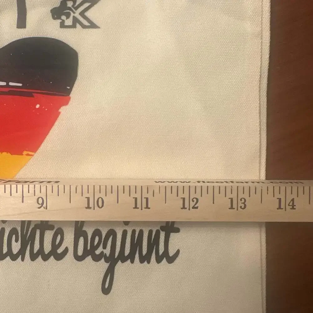 Germany Deutschland Canvas Tote Bag German Flag Heart Travel Canvas Bag NWOT